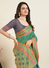 Flawless Saree in Sea Green Colour